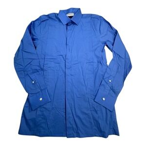 Guillermo Made in Los Angeles Blue Long Sleeve Button‎ Down Shirt Men Size S